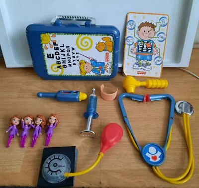 Buy Vintage 2000 Fisher Price Doctor Nurse Medical Play Kit Set Free New Small Dolls • 14.99£