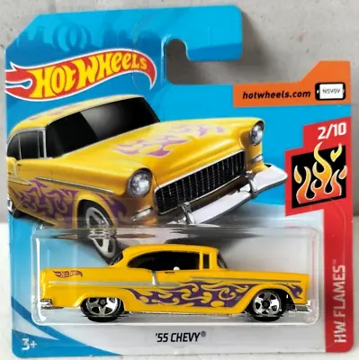 Buy Hot Wheels '55 Chevy - 2018 - HW Flames - 12/365 • 9.99£