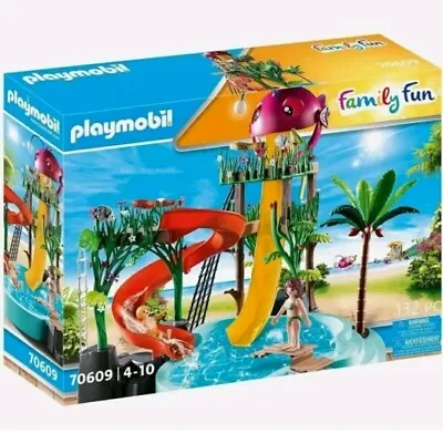 Buy Playmobil 70609 Family Fun Aqua Park Water Park With Slides • 44.99£