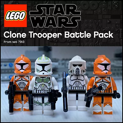 Buy GENUINE LEGO Star Wars Minifigure 4 X Clone Troopers Sw0299 Sw0297 Sw0298 7913 • 23.49£