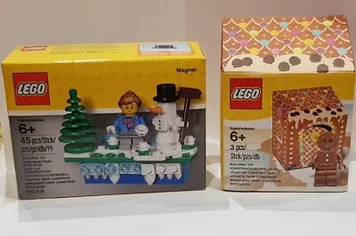 Buy Brand New Lego Winter Magnet Snowman 853663 +Boxed Gingerbread Man Minifigure  • 25.99£
