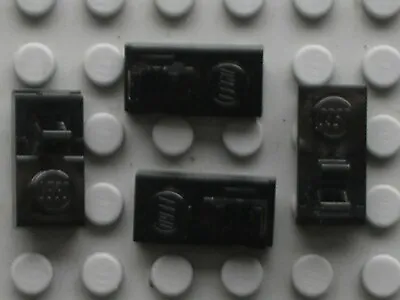 Buy 4 X LEGO Black Plate Modified 1x2 Clip On Top Ref 92280 Set 76139 76144 75974 • 1.33£