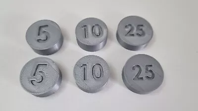 Buy 6x 1994 Fisher Price Till Cash Register Replacement Money Coins 3D Printed Grey • 6.85£