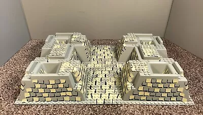 Buy Vintage / Classic Lego Castle 48x32 Raised Base Plate Grey And Sand Colour Vgc • 36£
