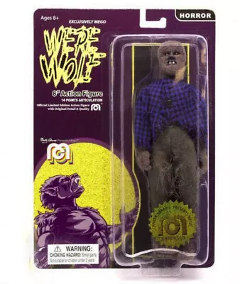Buy Horror Movie Films WEREWOLF WOLFMAN Flocked 8  Mego Figure Toy • 17.99£
