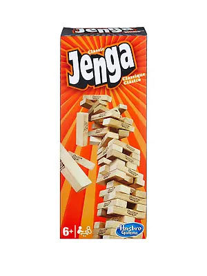 Buy Classic Jenga Game From Hasbro Stacking Wooden Block Game New • 38.39£