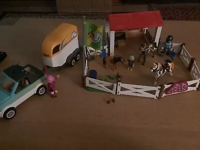 Buy Playmobil Horse Riding Stable With Horse Box And Car • 20£