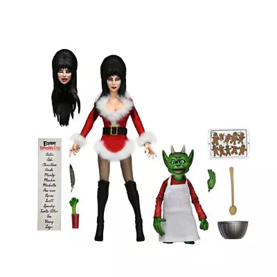 Buy NECA Elvira Mistress Of The Dark Very Scary Xmas Retro Clothed 8-Inch Action ... • 95.99£