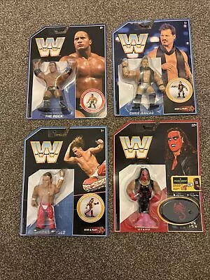 Buy Wwe Retro Mattel Figures Bundle; Sting, Shawn Michaels, The Rock, Chris Jericho • 14.50£