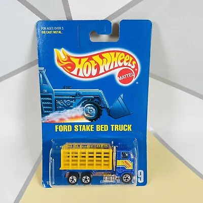 Buy 1992 Hot Wheels Main Line Blue Card Ford Stake Bed Truck #99 # 1561 • 14.99£