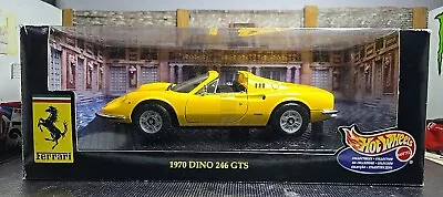 Buy Hot Wheels 1/18 Scale 23920 - 1970 Ferrari 246 Dino GTS Yellow Diecast Model  • 89.99£