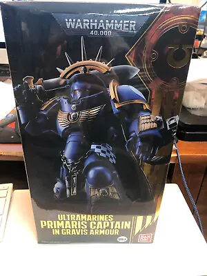 Buy NEW IN HAND Bandai Ultramarines Primaris Captain In Gravis Armour Warhammer 40k • 403.70£