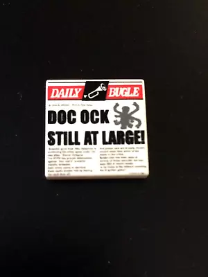 Buy Lego 3068pb0008 Daily Bugle Doc Ock Still At Large White 2x2 Tile Spiderman 4855 • 9.99£