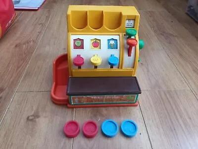Buy Vintage 1974  Retro Fisher Price Cash Register Till Working With Four Coins • 20£