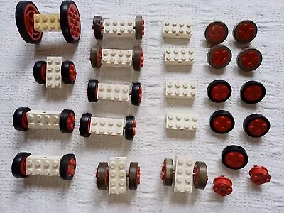Buy Vintage Lego 1970s - Wheel Blocks & Wheels - 8 Stud Rectangle Block (white) X 14 • 5.99£