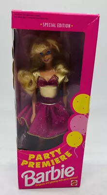 Buy 1992 Barbie Party Premier #2001 Made In Malaysia N.R.F.B. • 51.48£