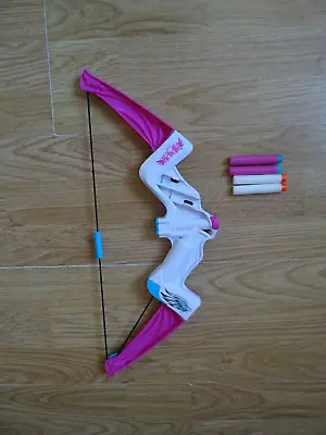 Buy NERF Pink & White REBELLE Missile Firing Toy Bow 17.25 Ins High • 3.49£