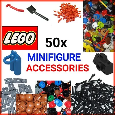 Buy Lego Minifigure Accessories Weapons Hats Bundle. 50x Genuine Brand New Items  • 3.50£