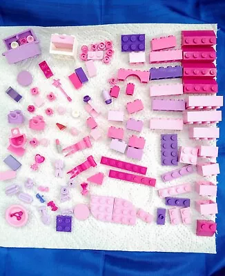 Buy Lego Friends Accessories Pink Mauve Violet Bundle Bricks Genuine Over 100 Pieces • 9.36£