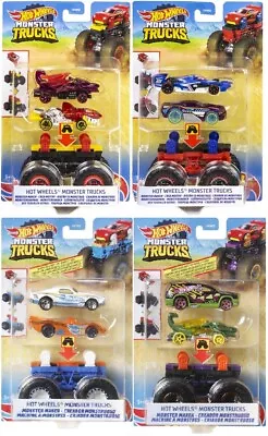 Buy Hot Wheels Monster Trucks Pack Of 2 Cars Official Mattel • 14.99£