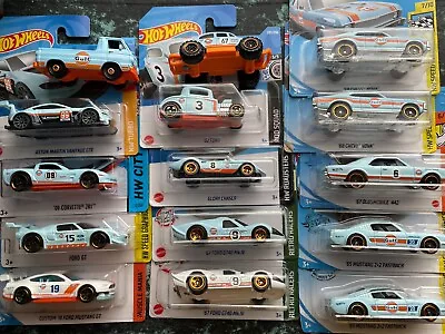 Buy Hot Wheels Set Of 15 X GULF RACING MUSTANG FORD ASTON MARTIN GLORY CHASER CHEVY • 55£