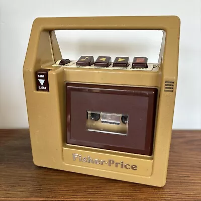 Buy Vintage 1980 FISHER PRICE Toy Brown Cassette Player Recorder FULLY WORKING VGC • 24.99£