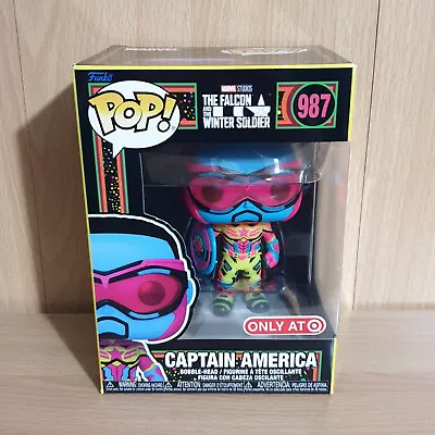 Buy Funko Pop! Vinyl Captain America Target Exclusive Blacklight Figure #987 • 12.99£