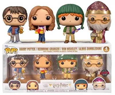 Buy Funko Pop Harry Potter Harry, Hermione, Ron, Dumbledore Action Figures 4 Pack • 21.49£