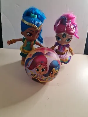 Buy Fisher Price Shimmer And Shine Talk Sing Shimmer Genie Dolls With Ball. 2 Doll • 19.95£