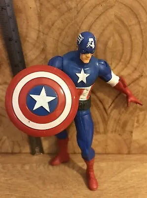 Buy Captain America Figure Hasbro Marvel  - 2013 Approx 6  Flicking Body Arm Shield • 9.99£