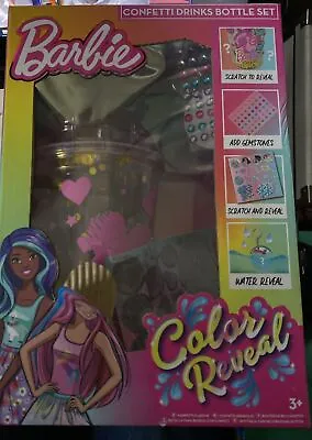 Buy Craft Barbie Colour Reveal Confetti Drinks Bottle Set Complete Boxed • 5£
