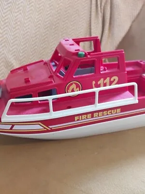 Buy Playmobil Fire Rescue Boat 1999 Vintage Incomplete Spares • 7.95£