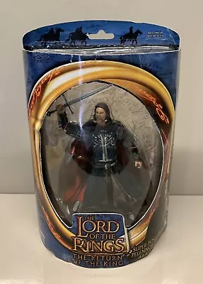 Buy LOTR Aragorn Pelennor Fields Battle Figure Mint In Box ROTK Toybiz • 22.99£