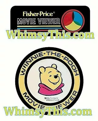 Buy Vintage Fisher Price Winnie The Pooh Movie Viewer Lithos Stickers Decals Repair • 7.58£