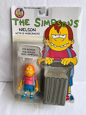 Buy Bnib Mattel The Simpsons Series Nelson Muntz Toy Figure 1990 With 5 Wisecracks • 24.99£