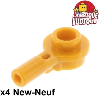 Buy LEGO 4x BAR Stem 1L With 1x1 Round Flat Round Dish Gold/Pearl Gold 32828 New • 1.99£