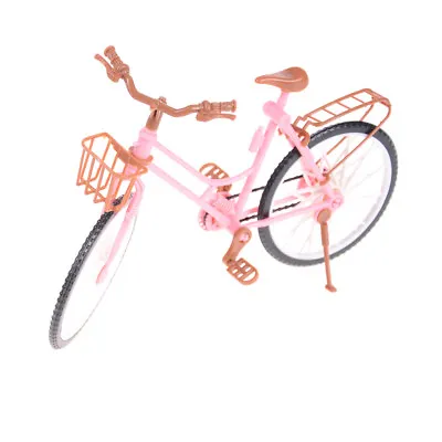 Buy Pink Detachable Bike Bicycles With Basket For Dolls House Toy Accessories-KN • 3.75£