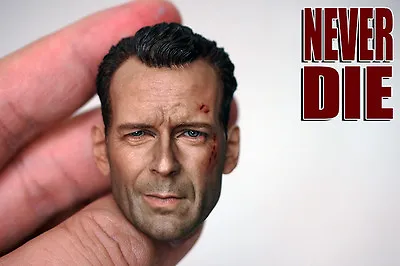 Buy 1:6 Bruce Willis Battle Damaged Head Sculpt F 12  Hot Toys Figure • 22.67£
