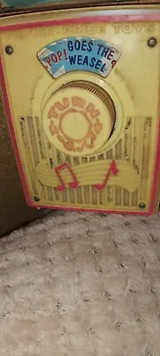 Buy Vintage Fisher Price  Pop Goes The Weasel ” Music Box Pocket Radio Working . • 2.50£