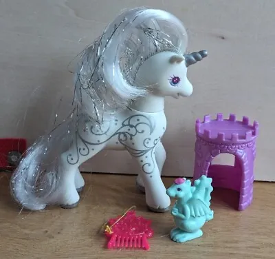 Buy 1999 My Little Pony G2 Princess Silver Swirl With Accessories • 64.99£