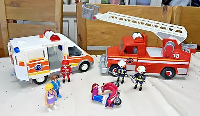 Buy Playmobil City Action Fire Engine And Ambulance  Bundle. • 17.99£