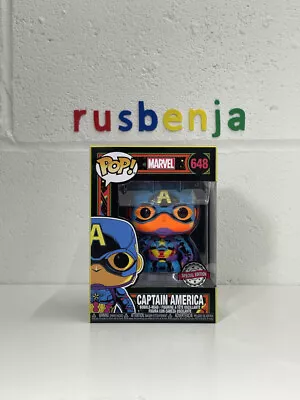Buy Funko Pop! Marvel Captain America Blacklight #648 • 9.99£