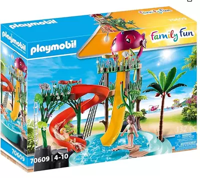 Buy Playmobil 70609 Family Fun Aqua Park Water Park With Slides - New • 29.99£