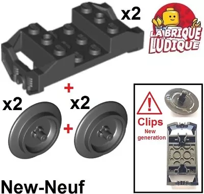 Buy LEGO Train Lot Wheel Wheel Wheel Bogie RC Pins Clip-on Axis Black/Black 38340 + 38339 • 5.19£