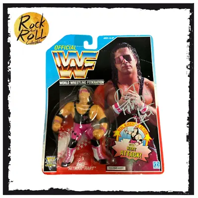 Buy Signed WWF Hasbro Series 4 Bret Hitman Hart Purple Hart (see Description) • 199.99£
