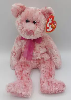 Buy Ty Beanie Babies Smitten With The Pink Heart Shaped Nose Bear New With Tags • 6.99£