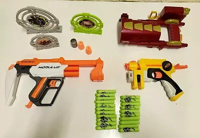 Buy Collection Job Lot 3 Nerf Guns 21 Soft Bullets And 3 Targets Includes Iron Man • 29.99£