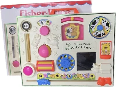 Buy Fisher Price Activity Centre With Original Box Made In UK Vintage 1970's Retro • 39.99£