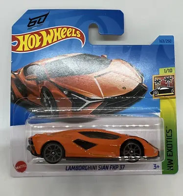 Buy Hot Wheels Lamborghini Sian FKP 37 Orange HW Exotics Number 163 New And Unopened • 26.99£