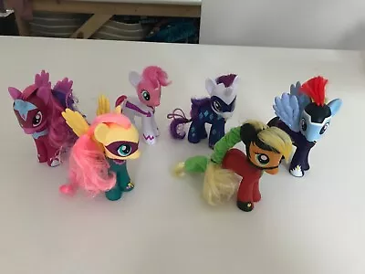Buy 6 Inch My Little Pony Figures G4 Superhero Power Ponies Set Of 6 Bundle • 17£